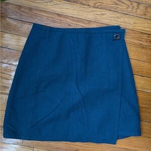 LOFT Dark Blue Wool Mini Skirt